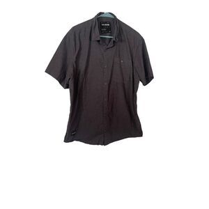 Fox Racing Mens Dark Gray Chest Pocket Short Sleeve Button Down Shirt Size XL